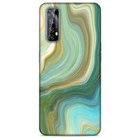 Mermer Desenli (23) Tema Ultra Koruma Kılıfı Su Yeşili Huawei P Smart 2021 Kılıf