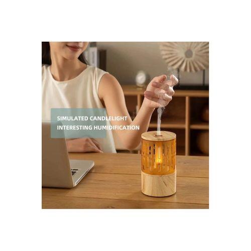 Mum Işığı Görünümlü Taşınabilir 125ml Kapasiteli Işıklı Aroma Yayıcı Hava Nemlendirici
