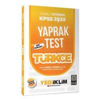 2025 KPSS Genel Yetenek Türkçe Çek Kopart Yaprak Test Yediiklim Yayınları