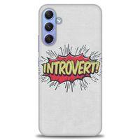 Samsung Galaxy A34 Kılıf HD Baskılı Kılıf - Introvert! + Tam Ekran Koruyucu