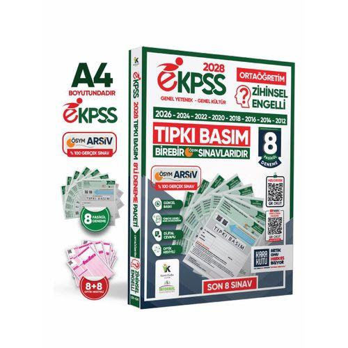 2028 EKPSS Ortaöğretim Zihinsel Engelli ÖSYM Çıkmış Soru Tıpkı Basım 8li Kitapçık TG Deneme Paketi