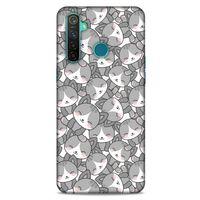 Lopard Oppo Realme 5 Pro Uyumlu Kılıf Kediler (21) Koruyucu Kapak 1001 Kedi