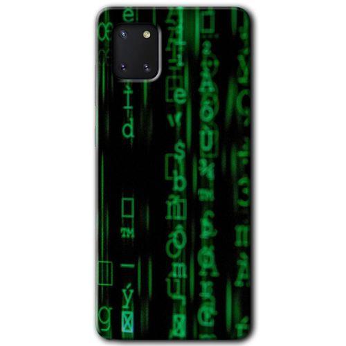 Potkal Hediye Fabrikası Samsung Galaxy Note 10 Lite Kılıf HD Desen Baskılı Arka Kapak - Matrix