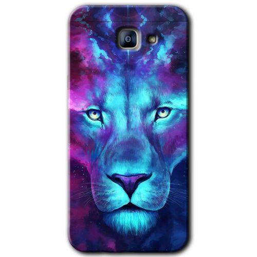 Potkal Hediye Fabrikası Samsung Galaxy A8 2016 Kılıf HD Desen Baskılı Arka Kapak - Neon Lion