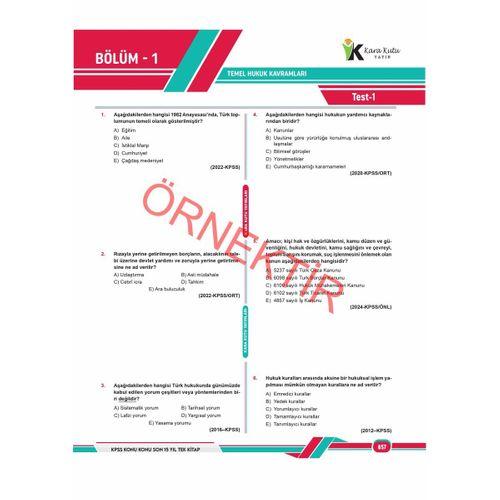 2026 FULLKPSS LİSANS-ÖNLİSANS-ORTAÖĞRETİM Son 15 Yılın Soruları Tüm Dersler Tek Kitap Soru Bankası