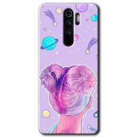 Redmi Note 8 Pro Kılıf HD Desen Baskılı Arka Kapak - Uzaylı Kız + Kırılmaz Cam
