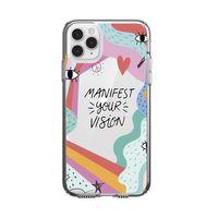 iPhone 11 Pro Max Manifest Your Vision Premium Şeffaf Silikon Kılıf Beyaz Baskılı