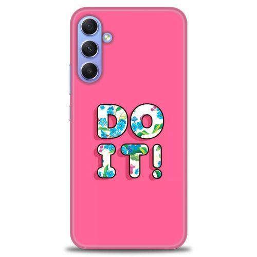 Samsung Galaxy A34 Kılıf HD Baskılı Kılıf - Do It + Tam Ekran Koruyucu