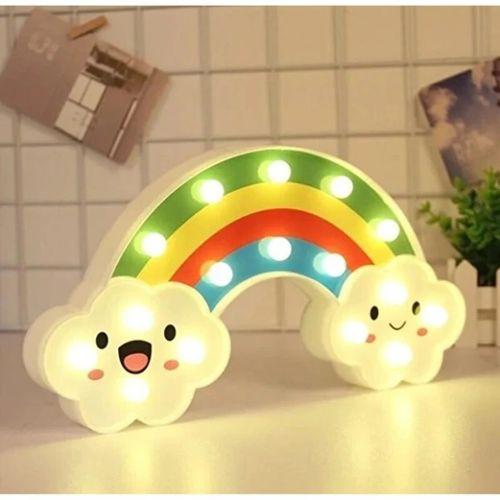 Gülen Bulutlu Gökkuşağı Led Gece Lambası