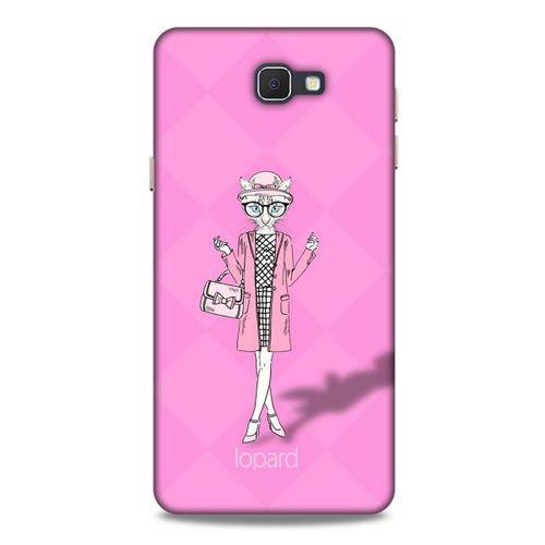 Samsung Galaxy J7 Prime Kılıf FunnyMaX (21) Koruyucu Kapak Şeker Pembe Kedi