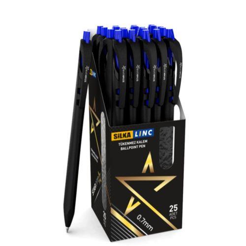 Silka Basmalı Tükenmez Kalem 0,7Mm Mavi - 6 adet