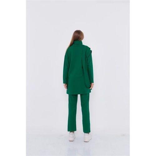 Tarçın Taş Şerit Omuz Detaylı İkili Takım - 71068 - Benetton Yeşil