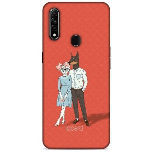 Oppo A31 Kılıf FunnyMaX (15) Antişok Kılıf Kırmızı Kedi Köpek