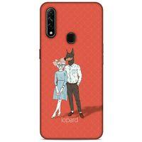 Oppo A31 Kılıf FunnyMaX (15) Antişok Kılıf Kırmızı Kedi Köpek