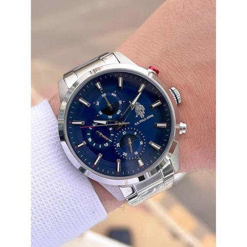U.S.Polo Assn Çelik Kordon İç Fonksiyonları Aktif 5 Atm Suya Dayanıklı Erkek Kol Saati USPA.FS1014.01