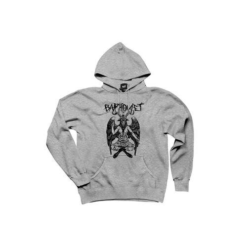Baphomet Mythological Figure Gri Kapşonlu Sweatshirt Hoodie