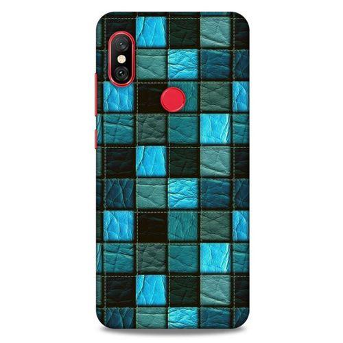 Xiaomi Mi A2 Lite Kılıf Patchwork (27) Tasarımlı Kılıf Turkuaz Siyah