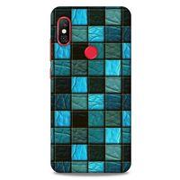 Xiaomi Mi A2 Lite Kılıf Patchwork (27) Tasarımlı Kılıf Turkuaz Siyah