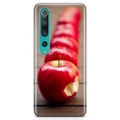 Xiaomi Mi 10 Kılıf Isırılmış Elma Arka Kapak Koruma Desenli Full Koruyucu