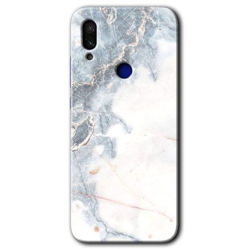 Redmi Note 7 Kılıf HD Desen Baskılı Arka Kapak - White Marble
