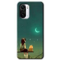 Poco F3 Kılıf HD Desen Baskılı Arka Kapak + Temperli Cam - Kedili Kız