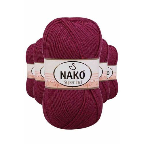 5 Adet Süper İnci El Örgü İpi 100 gr Vişne Çürüğü 2187