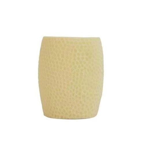2 Adet Diş Fırçalık,Macunluk Sarı Petek Desenli Poliresin 8X8X10Cm 400Ml Banyo Seti