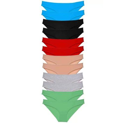 12 Adet Eko Set Likralı Kadın Slip Külot Çok Renkli 2