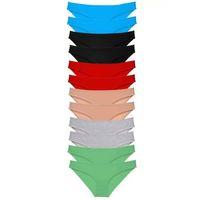 12 Adet Eko Set Likralı Kadın Slip Külot Çok Renkli 2