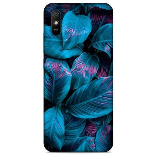Xiaomi Redmi 9A Uyumlu Kılıf Mavi Delisi (48) Bumper Kılıf Yaprak