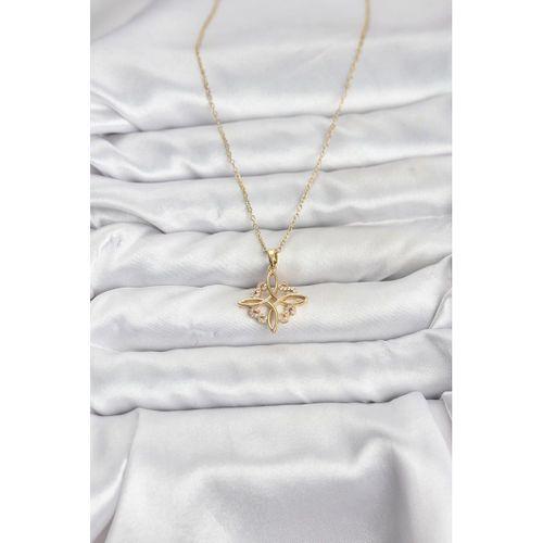 316L Çelik Zincir Gold Renk Sonsuzluk Model Zirkon Taşlı Kadın Kolye