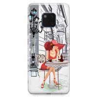Huawei Mate 20 Pro Kılıf Cafemiz Arka Kapak Koruma Desenli Full Koruyucu
