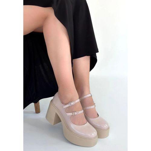 Jarlo Bej Rugan Dolgu Topuk Ayakkabı