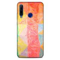 Huawei Y6P Kılıf Pastel Renkler (26) Tpu Silikon Kılıf Sarı Kırmızı