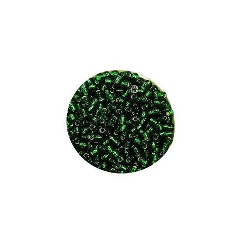 Dökme Cam Kum Boncuk (11/0) 2 mm - 60 Gram -  Şefaf Koyu Yeşil - BNC037