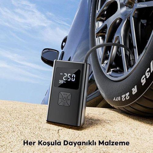 Zhltools ST-5522 Şarjlı lastik şişirme hava kompresör pompası 12V LED ışıklı