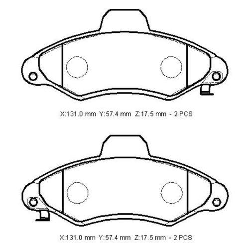 Ford Escort 1995 1999 Ön Fren Balatası(Disk) (131X57,4X17,5) (Bramax) 94AB2K021AB
