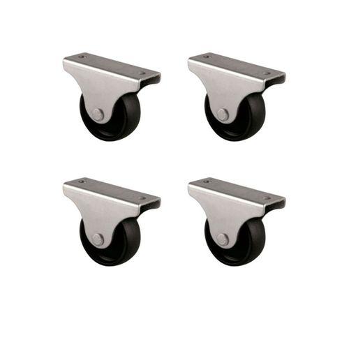 Furç Sabit Teker - 38MM - Siyah HKS229 - 4 Adet