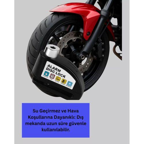 Alarm Sensörlü Disk Kilidi Motosiklet Scooter Bisiklet Güvenlik