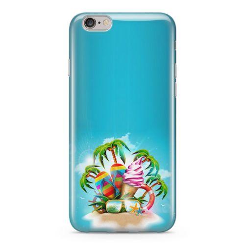 Apple iPhone 6 Plus - 6S Plus Kılıf Terlik Gözlük Dondurma Arka Kapak Koruma Desenli Full Koruyucu