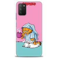 Xiaomi Poco M3 Kılıf HD Baskılı Kılıf - Garfield + Tam Ekran Koruyucu