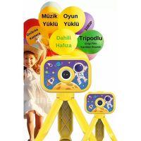 Dijital Fotoğraf Makinesi Çocuk Mini 1080p Hd Kamera Selfie Tripotlu Ön Arka Kamera