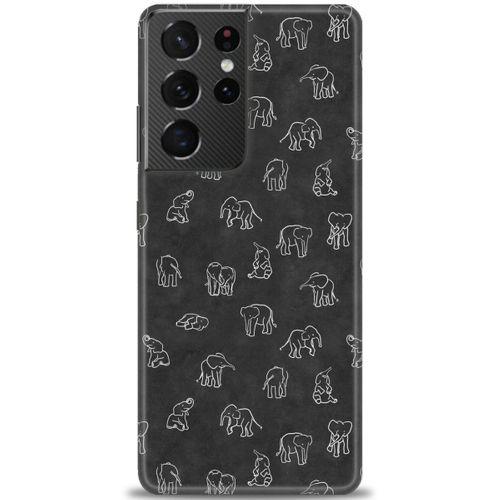 Samsung Galaxy S21 Ultra Kılıf HD Baskılı Kılıf - Filler + Tam Ekran Koruyucu