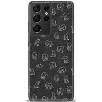 Samsung Galaxy S21 Ultra Kılıf HD Baskılı Kılıf - Filler + Tam Ekran Koruyucu