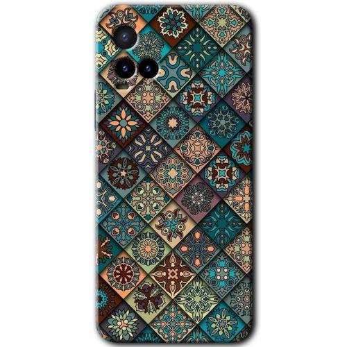 Vivo Y21 Kılıf HD Desen Baskılı Arka Kapak - Mandala Desen