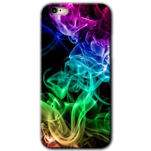 iPhone 6 Plus Kılıf HD Desen Baskılı Arka Kapak - Smoke Colorful