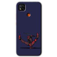 MRCİLETİSİM Xiaomi Redmi 9c Kılıf Baskılı Kapak - DeadPool 3 + 5D Tam Kaplayan Cam