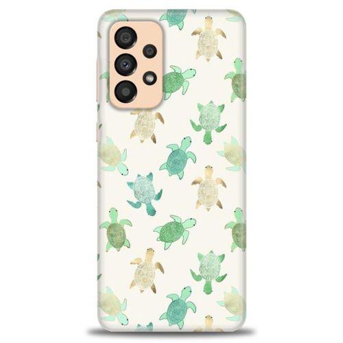 Samsung Galaxy A33 5G Kılıf HD Baskılı Kılıf - Minik Kaplumbağalar + Tam Ekran Koruyucu
