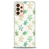 Samsung Galaxy A33 5G Kılıf HD Baskılı Kılıf - Minik Kaplumbağalar + Tam Ekran Koruyucu