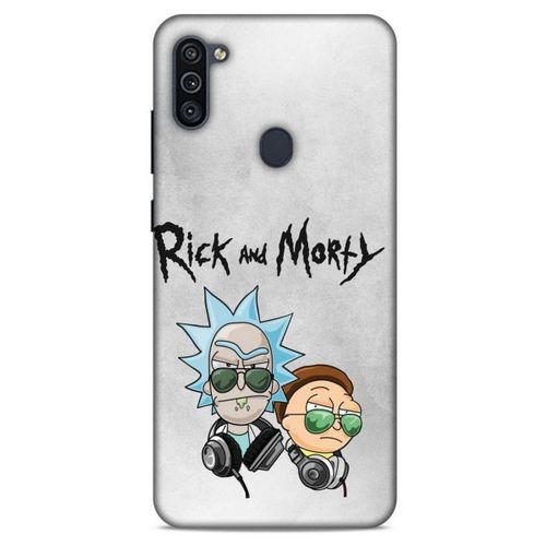 Samsung Galaxy M11 Uyumlu Kılıf Rick And Morty (4) Koruma Kılıfı Eye Patch Morty